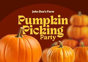 Invitation for Pumpkin Picking Event template