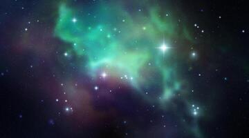 Space background with realistic nebula and shining stars. Magic colorful galaxy with stardust vector