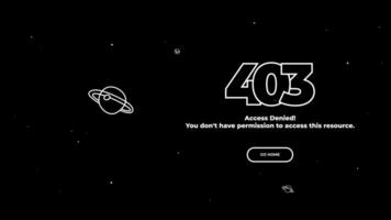 403 Forbidden error page. layout template vector