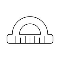 Outline ruler icon. Measure ruler line icon. Linear ruler. Editable stroke vector