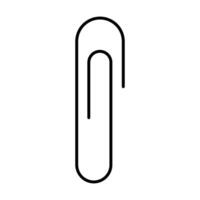Outline paper clip icon in simple line style. Page clamp, staple icon. Editable stroke. vector