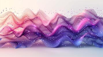 Dynamic fluid waves with glitter background image. Abstract space scene 3d illustration wallpaper picture backdrop. Cosmic fantasy concept for business presentation corporate photo