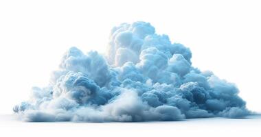 Clouds on white background 3d render photo