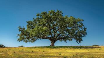 A large tree in a field photo
