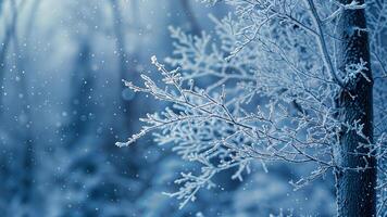 A snowy scene with trees and snow photo