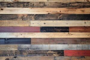 Weathered Horizontal Wood Planks Wall photo
