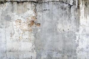 Weathered Concrete Wall with Cracks and Patches photo