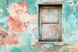 Weathered Wall with a Single Window photo