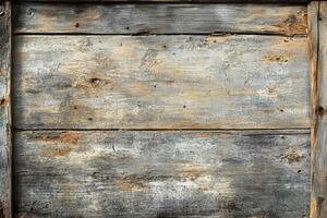 Weathered Wooden Panel with Frame photo
