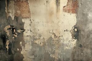 Weathered and Cracked Wall Surface with Peeling Paint photo