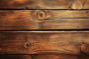 Close-up of Rustic Brown Wooden Plank Surface photo