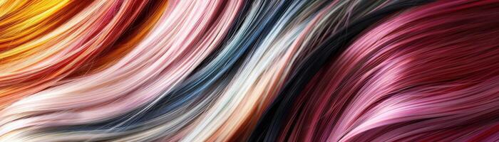 Abstract Swirling Threads of Vibrant Colors photo