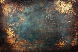 Dark Green, Rust, and Gold Abstract Texture photo