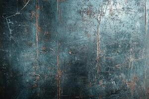 Weathered Metal Surface with Rust and Scratches photo