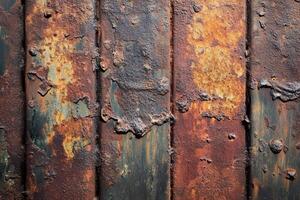 Rusted Metal Surface with Peeling Paint photo