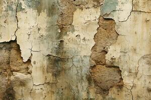 Weathered Concrete Wall with Cracked and Peeling Paint photo