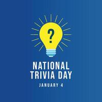National Trivia Day design template good for celebration usage. National Trivia Day design. flat design. eps 10. vector