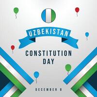 Uzbekistan Constitution Day design template good for celebration usage. Uzbekistan Constitution Day design. flat design. eps 10. vector