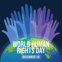Human Rights Day design template good for celebration usage. Human Rights Day design. flat design. eps 10. vector