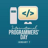International Programmers Day design template good for celebration usage. International Programmers Day design. flat design. eps 10. vector