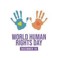 Human Rights Day design template good for celebration usage. Human Rights Day design. flat design. eps 10. vector