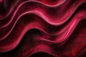 Abstract Red Fabric with a Wavy Texture photo