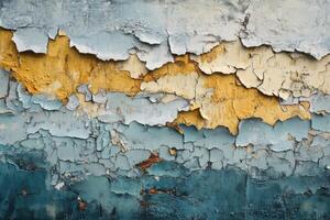 Close-up of Weathered Paint on a Surface photo