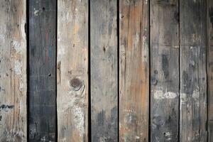 Weathered and Worn Wooden Planks with Knots and Grain photo