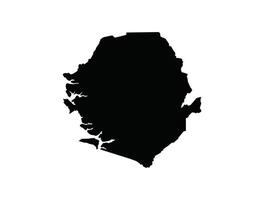 Map of Sierra Leone. Sierra Leone Map on white background. vector