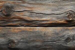 Weathered Wood Grain Texture with Knots and Cracks photo