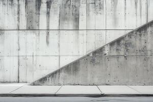 Concrete Wall with a Diagonal Section and a Sidewalk photo