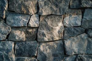 A Closeup of a Gray Stone Wall photo
