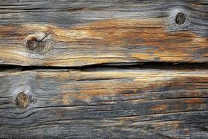 Weathered Wood Planks with Knots and Grain Patterns photo