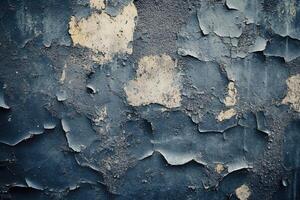 Peeling Blue Paint on a Weathered Surface photo