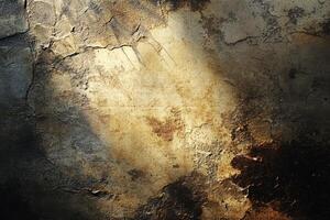 Abstract Texture of a Cracked and Weathered Wall with Light photo
