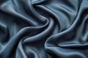 Abstract Draped Blue Silk Fabric Texture photo