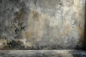 Weathered Concrete Wall with a Concrete Floor photo