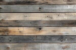Weathered Gray and Brown Wooden Planks photo