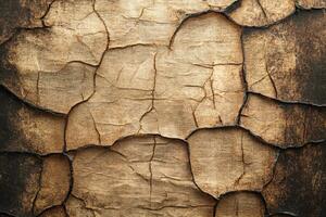 Abstract Cracked Texture with Brown and Black Tones photo