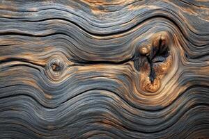 Wavy Wood Grain Pattern with Knots photo