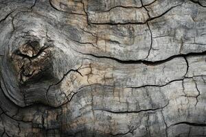 Close-up of Cracked and Weathered Tree Bark photo