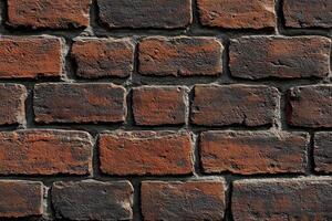 Close-up of a Weathered Brick Wall photo