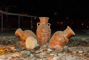 EGYPT, MARS ALAM - FEBRUARY 27, 2019 large clay jugs in the interior of the courtyard of a hotel in Egypt, Marsa Alam photo
