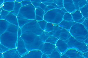 The reflection of the suns rays in the water in the pool with sea water, The glare of the sun, Egypt photo
