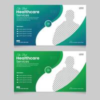 Creative healthcare thumbnail and web banner template design growth your business vector