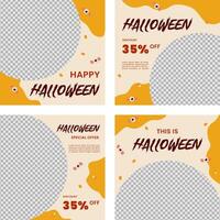abstract template set for halloween vector