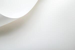 White paper background with curved edges photo
