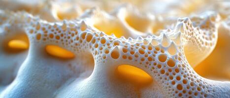 A close up of a foam with bubbles photo