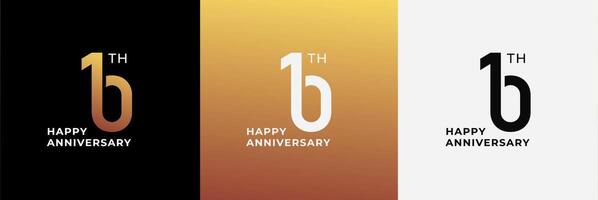 Logo 10th, 10 years anniversary, Creative design template for celebration, greeting, birthday and invitation. Editable file vector