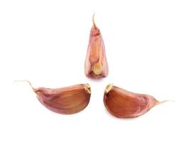 Garlic cloves isolated on a white background. photo